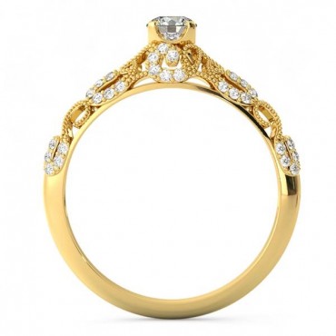 Kathleen Diamond Ring - Yellow Gold