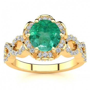 Katie Emerald Ring - Yellow Gold