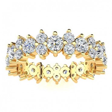 Kristal Moissanite Eternity Ring - Yellow Gold