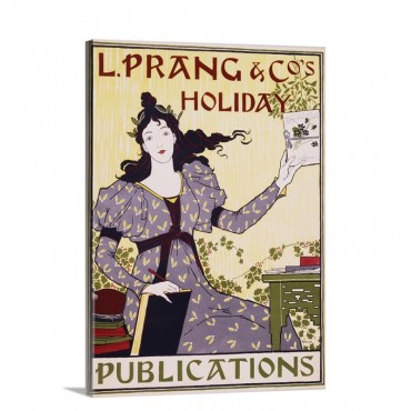 L Prang And Co's Holiday Publications Poster By Louis John Rhead Wall Art - Canvas - Gallery Wrap