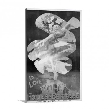 La Loie Fuller Folies Bergere Vintage Poster By Jean De Paleologue Wall Art - Canvas - Gallery Wrap