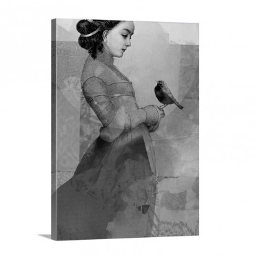 Lady In Red Wall Art - Canvas - Gallery Wrap