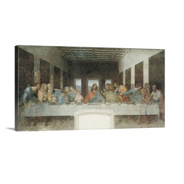 Last Supper By Leonardo Da Vinci 1495 1497 Santa Maria Delle Grazie Milan Italy Wall Art - Canvas - Gallery Wrap
