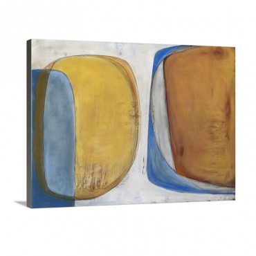 Layers In Blue And Orange Wall Art - Canvas - Gallery Wrap