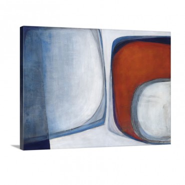Layers In Blue And Red Wall Art  - Canvas - Gallery Wrap