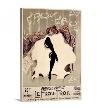 Le Frou Frou Vintage Poster By Lucien Henri Weiluc Wall Art - Canvas - Gallery Wrap