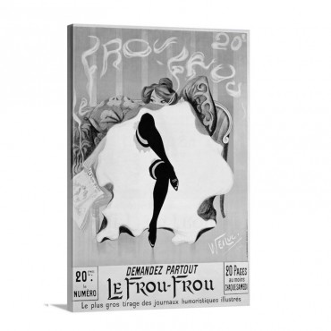 Le Frou Frou Vintage Poster By Lucien Henri Weiluc Wall Art - Canvas - Gallery Wrap