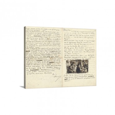 Letter From Vincent Van Gogh To His Brother Theo Wall Art - Canvas - Gallery Wrap