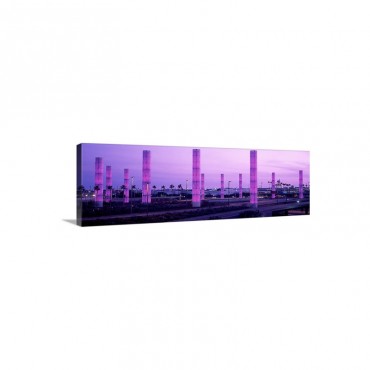Light Sculptures Los Angeles Interntional Airport CA Wall Art - Canvas - Gallery Wrap