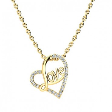 Love Diamond Necklace - Yellow Gold