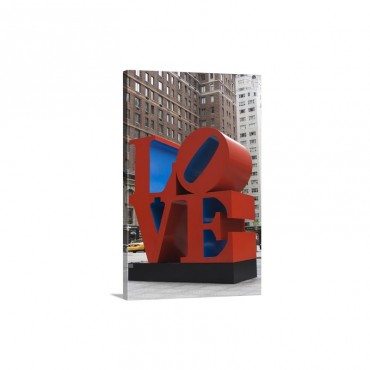 Love Sculpture By Robert Indiana 6Th Avenue Manhattan NYC New York USA Wall Art - Canvas - Gallery Wrap