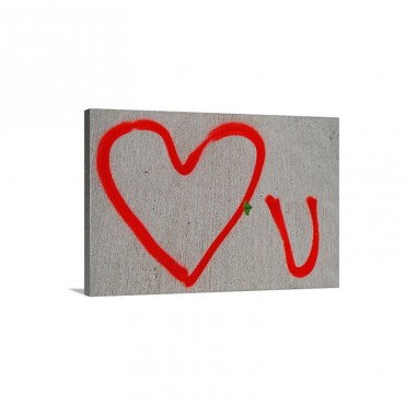 Love You Graffiti In New York City Wall Art - Canvas - Gallery Wrap