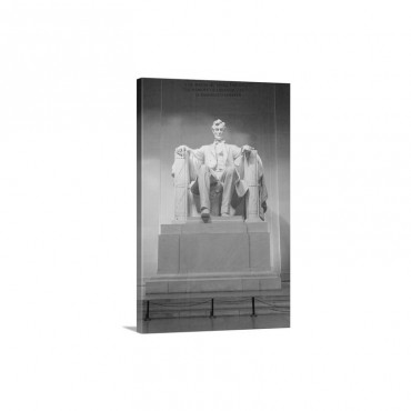 Low Angle View Of A Statue Abraham Lincoln Washington DC USA Wall Art - Canvas - Gallery Wrap