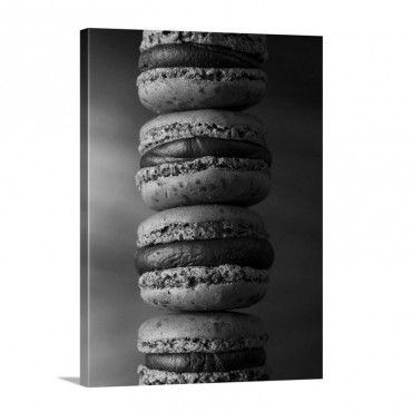 Macaroons With Chocolate Cream Filling Stacked Wall Art - Canvas - Gallery Wrap