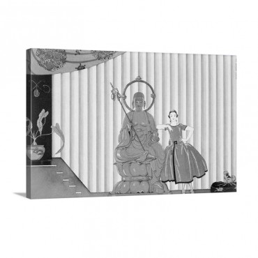 Mademoiselle Spinelly Chez Elle 1920 Wall Art - Canvas - Gallery Wrap