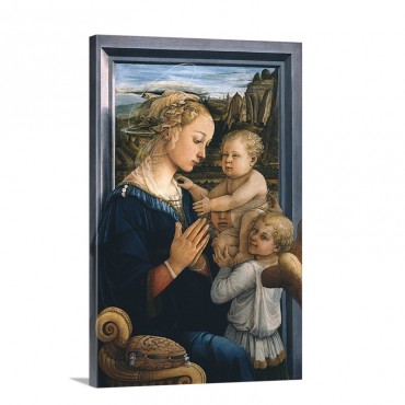 Madonna And Child With Angels By Filippo Lippi Wall Art - Canvas - Gallery Wrap