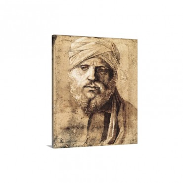 Man Wearing A Turban Ca 1480 - Canvas - Gallery wrap