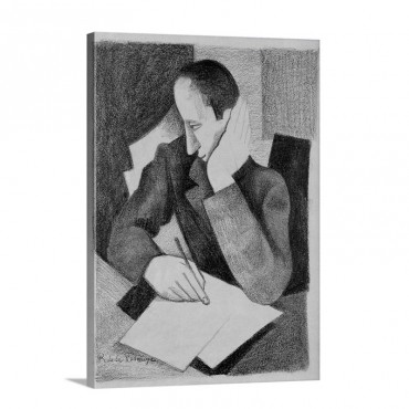 Man Writing Study For Paludes Homme Ecrivant Etude Pour Paludes C 1920 Wall Art - Canvas - Gallery Wrap
