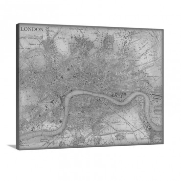 Map Of London Wall Art - Canvas - Gallery Wrap