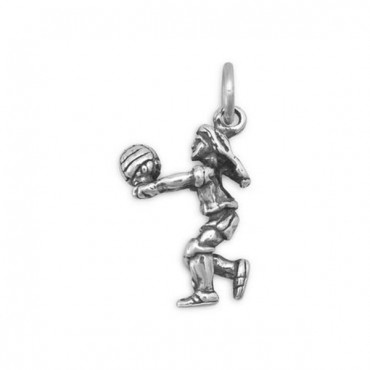 Girl Volleyball Player Charm