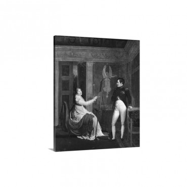 Marie Louise 17911847 Of Habsbourg Lorraine Painting A Portrait Of Napoleon I Wall Art - Canvas - Gallery Wrap