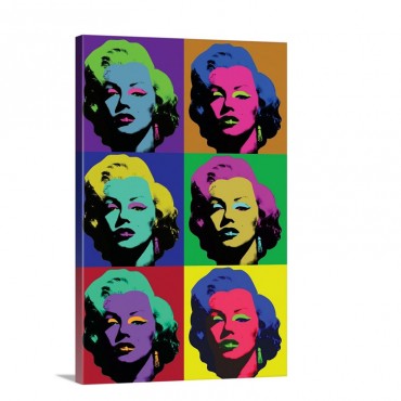 Marilyn Monroe 6 Box Pop Art Wall Art - Canvas - Gallery Wrap