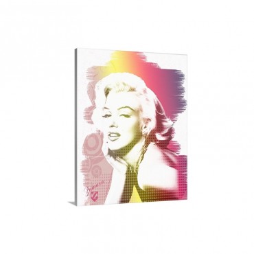 Marilyn Monroe Paint Strokes And Dots Wall Art - Canvas - Gallery Wrap