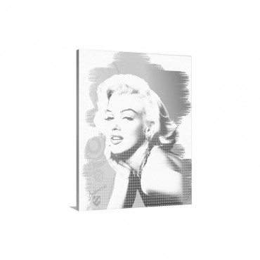 Marilyn Monroe Paint Strokes And Dots Wall Art - Canvas - Gallery Wrap