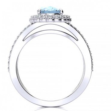Marissa Aquamarine Ring - White Gold