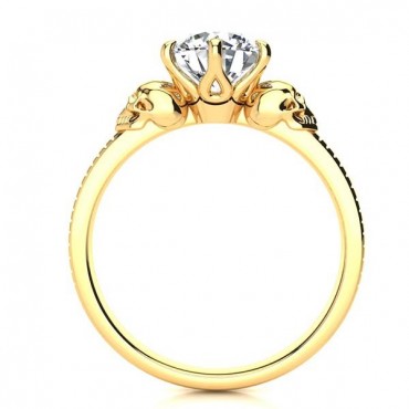 Mary Moissanite Ring - Yellow Gold
