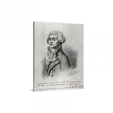 Maximilien De Robespierre French Revolutionary Of The Jacobin Club Wall Art - Canvas - Gallery Wrap