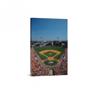 Mets Game At Shea Stadium Wall Art - Canvasc - Gallery Wrap