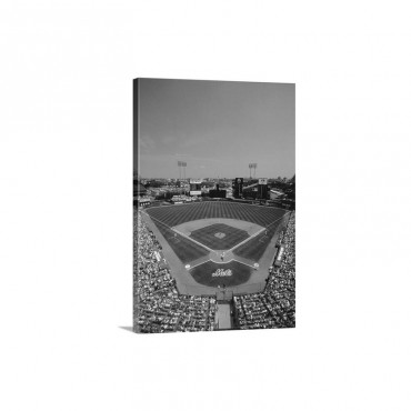 Mets Game At Shea Stadium Wall Art - Canvasc - Gallery Wrap