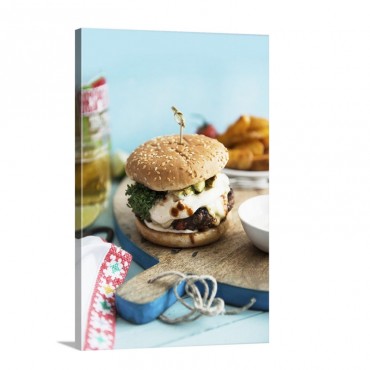 Mexican Burger With Cheese Wall Art - Canvas - Gallery Wrap