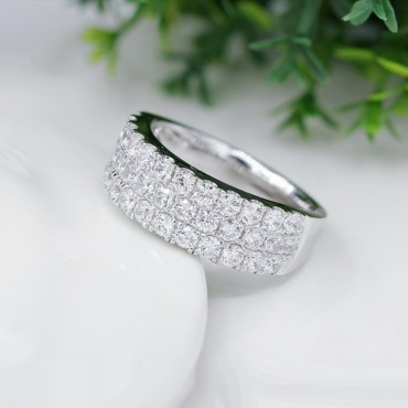 Micro Pave Lab Grown Diamond Wedding Ring