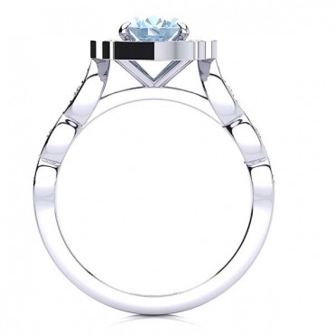 Millie Aquamarine Ring - White Gold