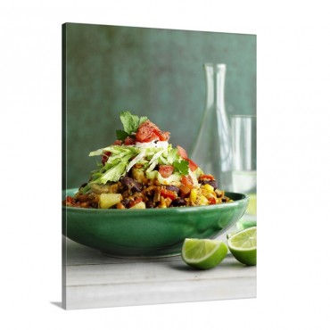 Minced Meat With Kidney Beans Tomatoes And Sweetcorn Mexico Wall Art - Canvas - Gallery Wrap