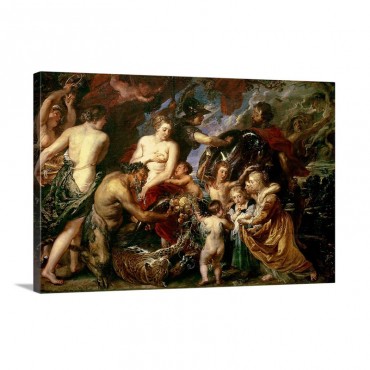 Minerva Protects Pax From Mars 1629 30 Wall Art - Canvas - Gallery Wrap