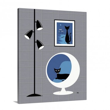 Mini Space Cat Wall Art - Canvas - Gallery Wrap