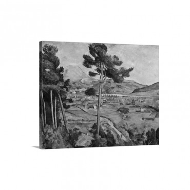 Mont Sainte Victoire And The Viaduct Of The Arc River Valley By Paul Cezanne Wall Art - Canvas - Gallery Wrap