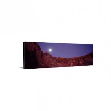 Moon And Stars Over A Canyon Grand Canyon Indian Garden Campground Grand Canyon National Park Arizona Wall Art - Canvas - Gallery Wrap
