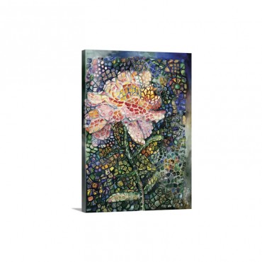 Mosaic Flower Wall Art - Canvas - Gallery Wrap