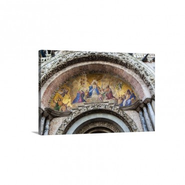 Mosaic At Entrance To St Mark's Cathedral Wall Art - Canvas - Gallery Wrap