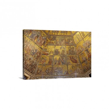 Mosaics In The baptistry Of Florence Wall Art - Canvas - Gallery Wrap