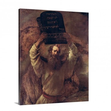 Moses Smashing The Tablets Of The Law 1659 Wall Art - Canvas - Gallery Wrap