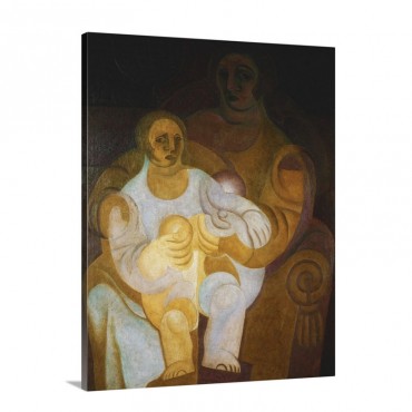 Mother And Child Mere Et Enfant 1922 Wall Art - Canvas - Gallery Wrap
