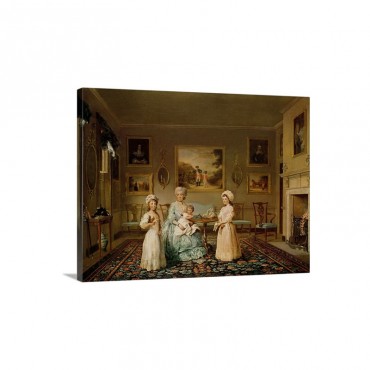 Mrs Congreve And Her Children In Their London Drawing Room 1782 Wall Art - Canvas - Gallery Wrap