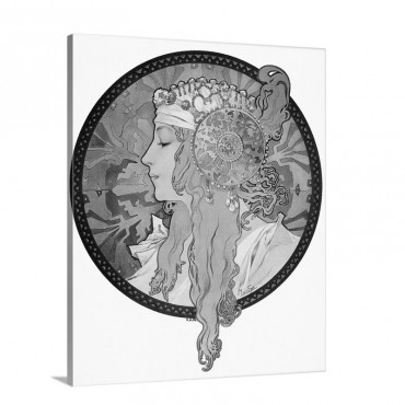 Mucha Poster C 1900 Wall Art - Canvas - Gallery Wrap