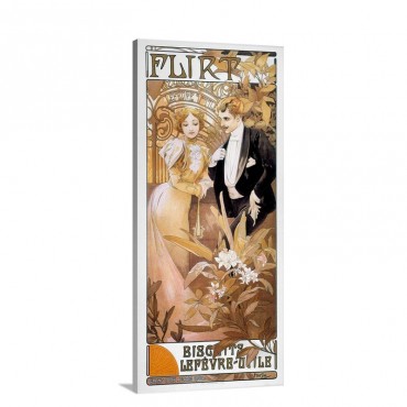 Mucha Biscuit Ad C 1895 Wall Art - Canvas - Gallery Wrap