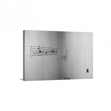 Music Notes On Wall Wall Art - Canvas - Gallery Wrap